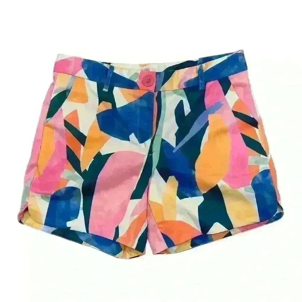 Jade Abstract Shorts - Size 4